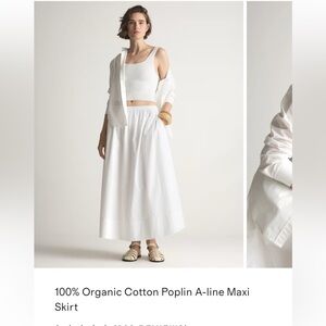 Quince White Poplin Skirt